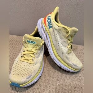 Hoka Clifton 8 Lemon Running Shoes